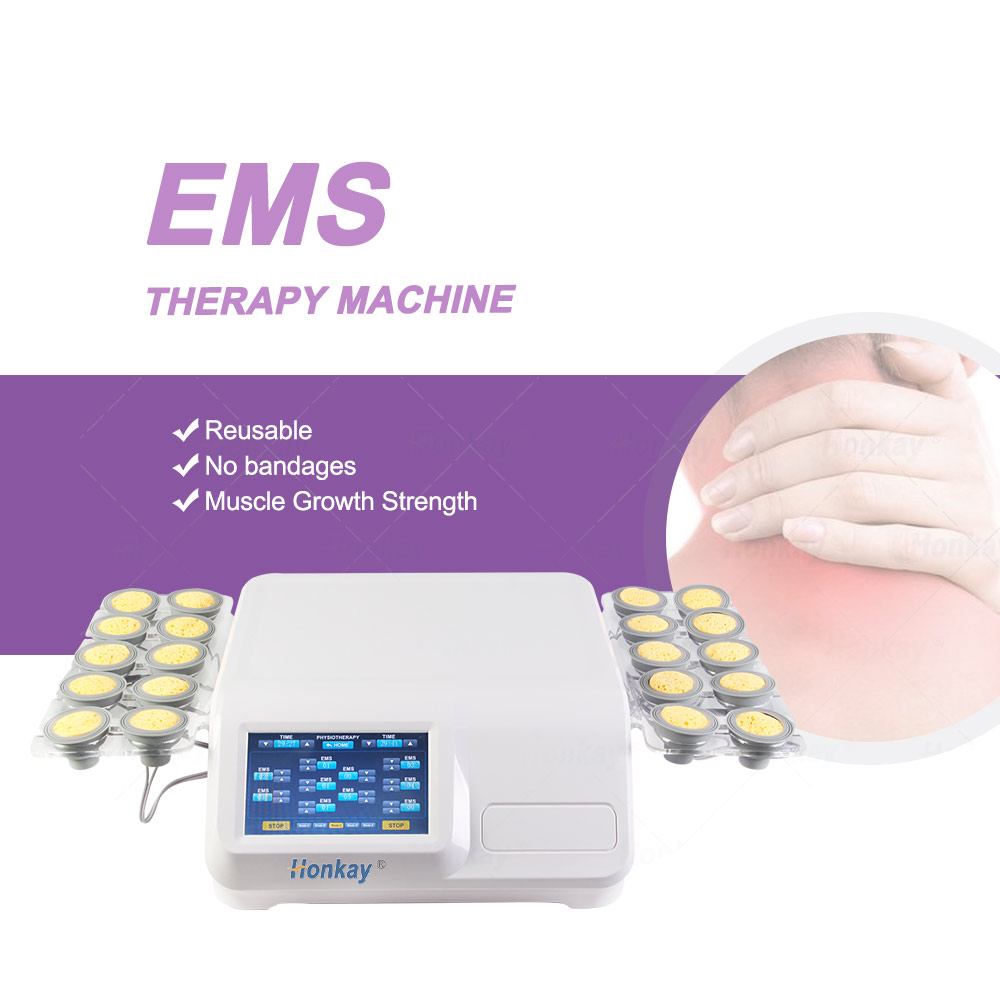 Electrical muscle stimulation before and after