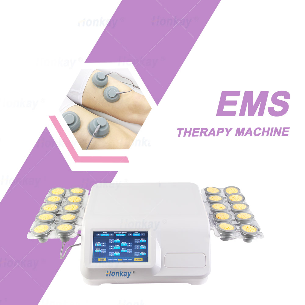 Electrical muscle stimulation before and after